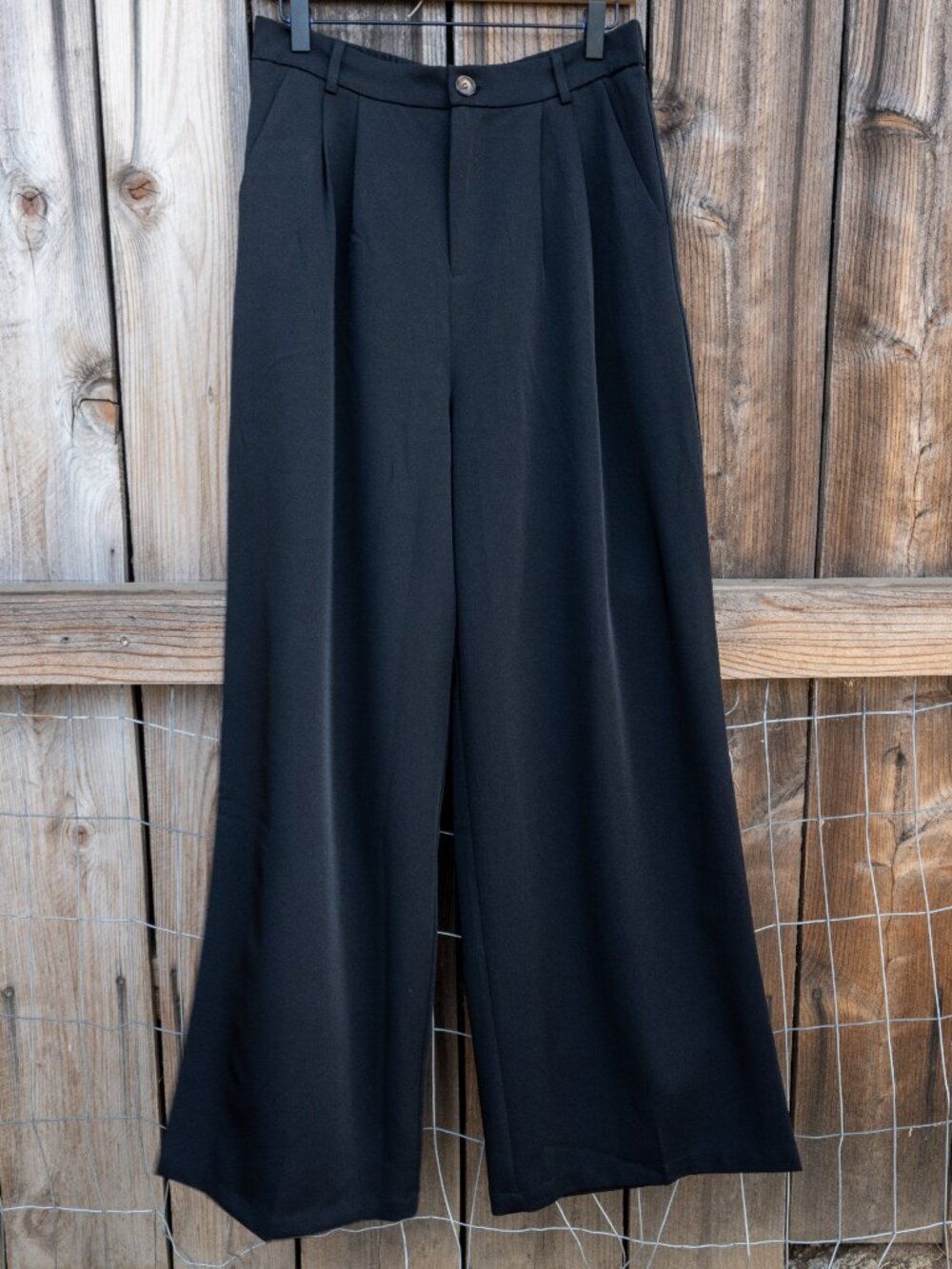 Holley Girl Black Wide-Leg Trousers